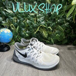 Nike Womens Free 5.0 642199-102 White Running Shoes Sneakers Size 9.5